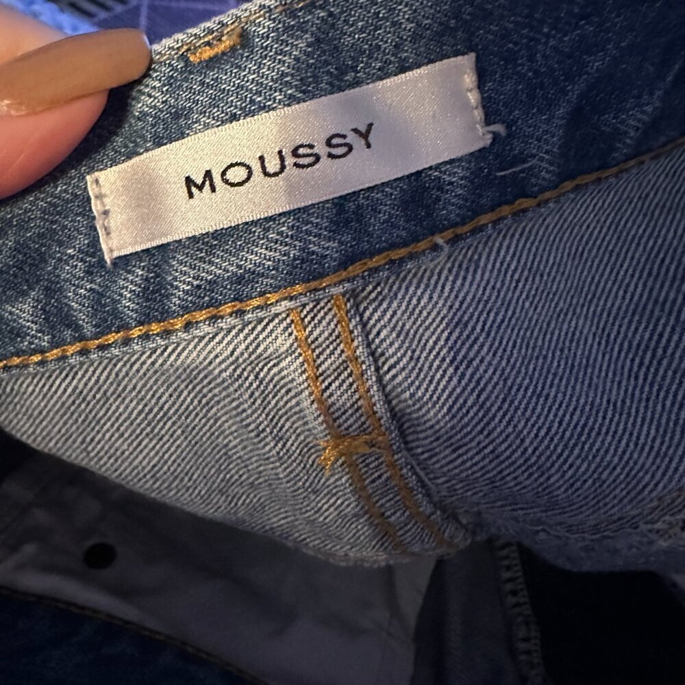 Moussy Step Hem Front Pleat Crop Jeans size 25 - Picture 7 of 7